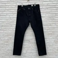 ヤヌーク　デニムパンツ　32 ブラック