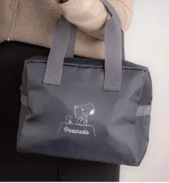 ランチバッグ スヌーピー ブラック (保冷ランチバッグ ）
