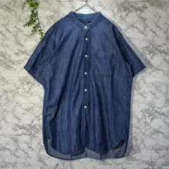 URBAN RESEARCH DOORS　ノーカラー　半袖シャツ　コットン　38