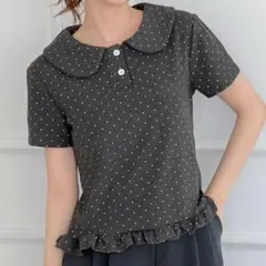 by muni:r ドットカラーフリル半袖Tシャツのサムネイル