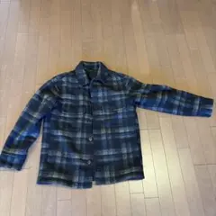 あ*き様 青と黒のチェック柄シャツジャケット