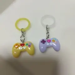 ゲームコントローラー ミニチュアチャーム アンブレラマーカー 2個セット