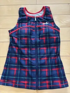 ellesse スポーツ用トップス チェック柄　サイド留め具付き　Oサイズのサムネイル