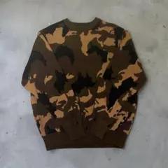atmos カモフラージュ柄 クルーネック ニット セーター