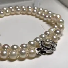 あこや真珠 冠婚葬祭 ネックレス テリ巻き極上品 6.5〜7.0㎜ 637