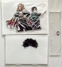 鬼滅の刃　柱描き下ろしイラスト　煉獄杏寿郎と竈門炭治郎　アクリルスタンド