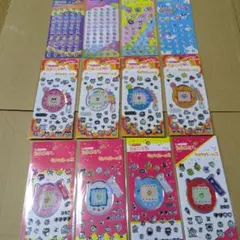 セリア たまごっちキラキラシール・プチプチシール12点セット