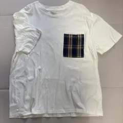 Purple&Yellow COMME CA ISMチェックポケット TシャツM