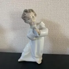 美品 LLADRO／リアドロ フィギュリン／笛を吹く天使 　可愛い LLADRO リヤドロ フィギュリン 可愛いフルート 笛を吹く天使