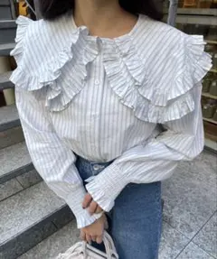 【NICE CLAUP（ナイスクラップ）】推しウケ圧勝　ビックカラーブラウス