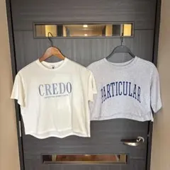 女の子まとめ売り ピンクラテ 未使用WEGO Tシャツ2点セット 150160