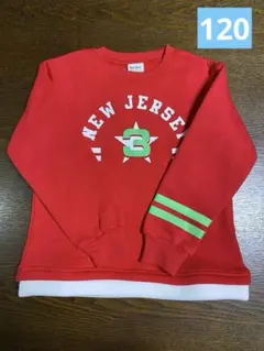 新品未使用　BLUE MART 裏起毛トレーナー【120サイズ】レッド系