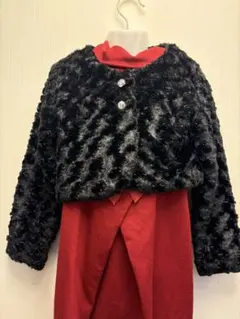 130cm ファーカーディガン　ボレロ