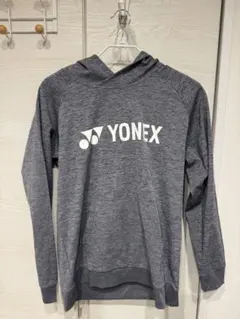 YONEX フード付きウォームアップウェア グレー　パーカー　Oサイズ