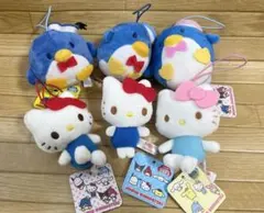 サンリオ ハローキティ＆タキシードサム マスコットぬいぐるみ6個セット