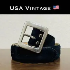 USA レザーベルト　ブラックレザー　スエードレザー　34インチ