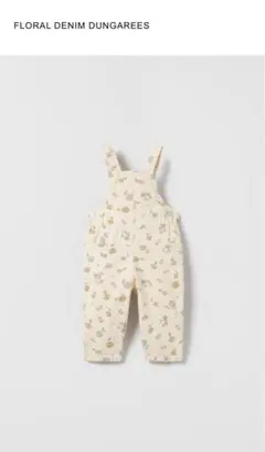 フローラルデニムオーバーオール