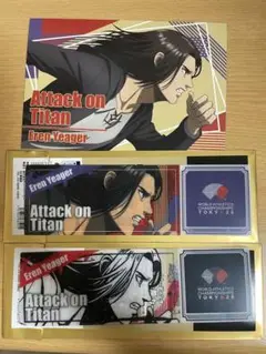 進撃の巨人 エレン 世界陸上 トレーディングチケット風カード ポストカード