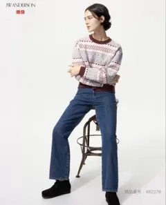 【美品】ユニクロJWANDERSON ストレートジーンズ 24インチ BLUE