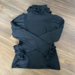 ベイビー　黒　カットソー　パウスリーブ