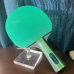 卓球　ラケット　カラー　裏　ラバー 付き　シェーク　ＦＬ　緑