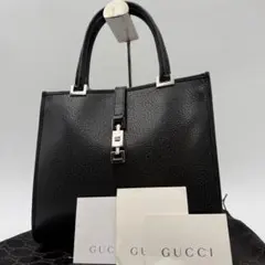 美品　保存袋 カード付　GUCCI グッチ　レザー　ジャッキー　ハンドバッグ