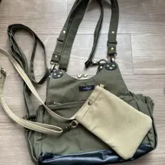 オリーブグリーン 2WAYショルダーバッグ