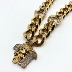 VERSACE ヴェルサーチ パラッツォディアクリスタル チェーン ネックレスのサムネイル