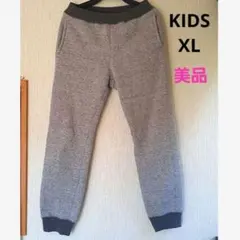 UNIQLO スウェットパンツ リブ付き ライトグレー 裏起毛 長ズボン 無地