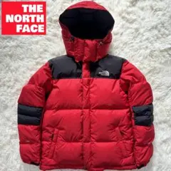 ノースフェイス ダウンジャケット 赤 黒 キッズ 150 レディース S