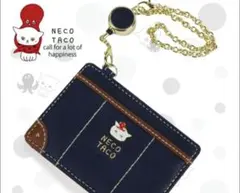 ✨️美品✨️ NECO TACO ネイビー パスケース
