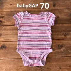 70 babyGAP ボーダーロンパース