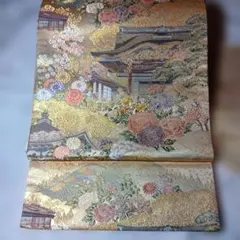 建都一千二百年記念で作られた「京洛時代祭還幸絵巻」「時代行列絵巻」呼ばれる袋帯 建都一千二百年記念で作られた「京洛時代祭還幸絵巻」「時代行列絵巻