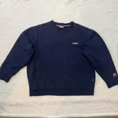 フィラ ネイビー スウェット 美品 ユニセックス 古着