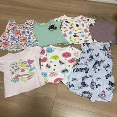80 女の子　夏服　子供服　ベビー服　半袖　Tシャツ　キャミ　まとめ売り