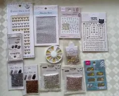 ネイル　パーツ　セット グリッター シール 12点