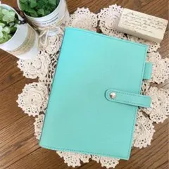 もっち様オーダー専用ページ　A5 システム手帳　牛革　ティファニーブルー