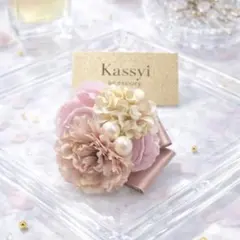 コロン桜コサージュ　ブローチ　卒園式　卒業式　入園式　発表会　成人式　結婚式