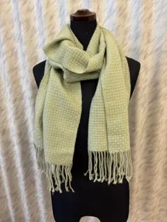 薄緑 カシミヤ100%マフラー