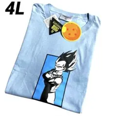 希少　ドラゴンボール　Tシャツ　ビックシルエット　ベジータ　4L(3XL) 水色のサムネイル