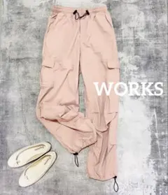 WORKS ワークス ピンク カーゴパンツ M コットン100%