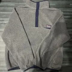 X-LARGE グレー フリース ハーフジップ トップス