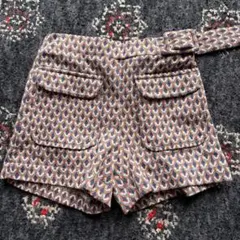 ZARA KIDS幾何学模様 ベルト付きハーフパンツ