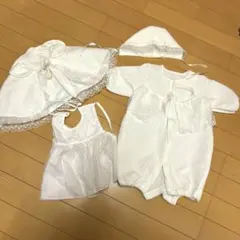 セレモニードレス　新生児　退院着　ベビードレス　白