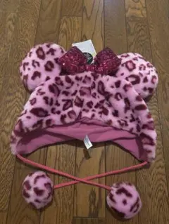 ピンク　レオパード　ファンキャップ