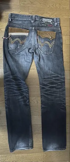 美品 EDWIN ブラック デニム フレア true religion似 y2k