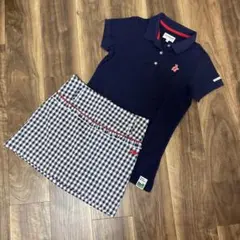 【ジャックバニー×ビバハート】ゴルフウェア上下2点セット売り ネイビー系