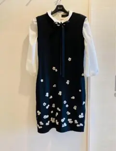 ルネ ワンピース 36 デイジー 花柄 黒 フラワー Rene 極美品 - メルカリ