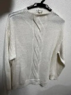 KUMIKYOKU アイボリー ケーブルニット セーター サイズ7