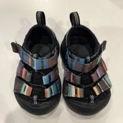 KEEN ベビーサンダル 4 US ブラック/マルチカラー